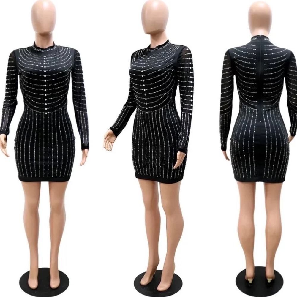 Dripping In Diamond Bodycon Mini Dress - Picture 2 of 12